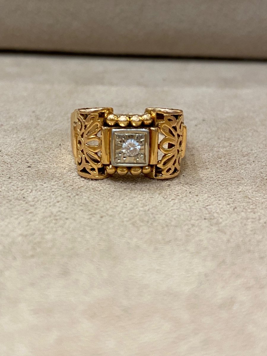 Bague Tank Filigranée