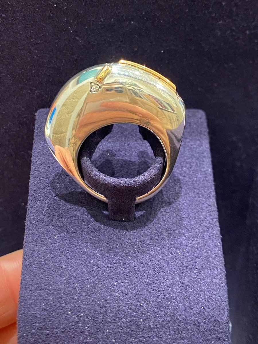 Janine Renard (1947), Large Bague Bombée Moderniste