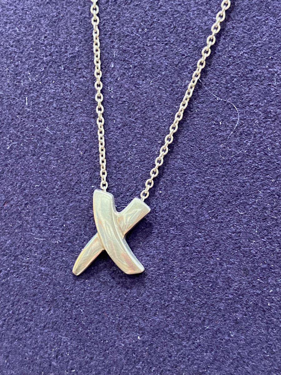 Tiffany And Co, Paloma's Graffiti X Pendant Silver Necklace