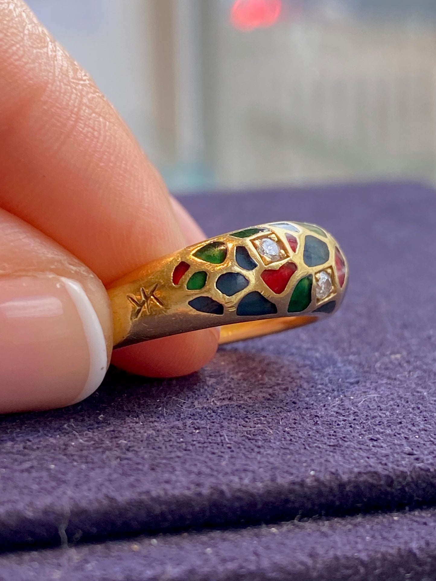 KORLOFF, Harlequin bangle ring