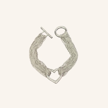Tiffany & Co, Bracelet Argent Multi-mailles Coeur Par Elsa Peretti