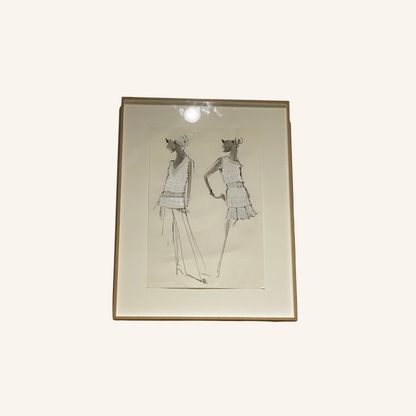 Atelier Balmain Attribué à , Croquis De Mode