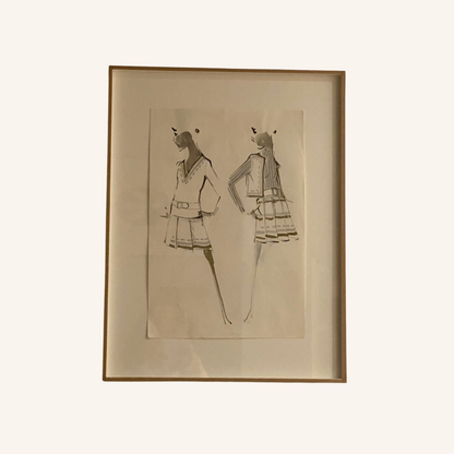 Atelier Balmain Attribué à , Croquis De Mode