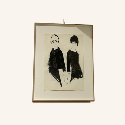 Atelier Balmain Attribué à , Croquis De Mode