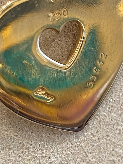 POIRAY, PENDENTIF COEUR & DIAMANTS