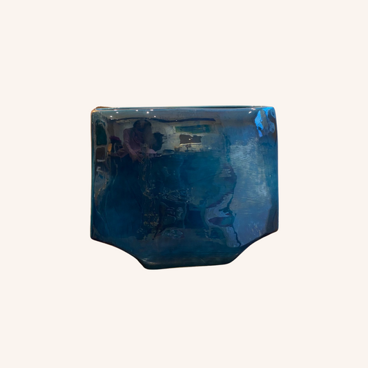 Max Idlas (1932-2020), Vase En Céramique Bleue