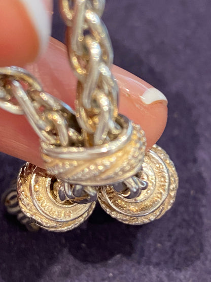 GAETAN DE PERCIN POUR HERMES, PORTE CLEFS EN ARGENT MOTIFS POMPONS