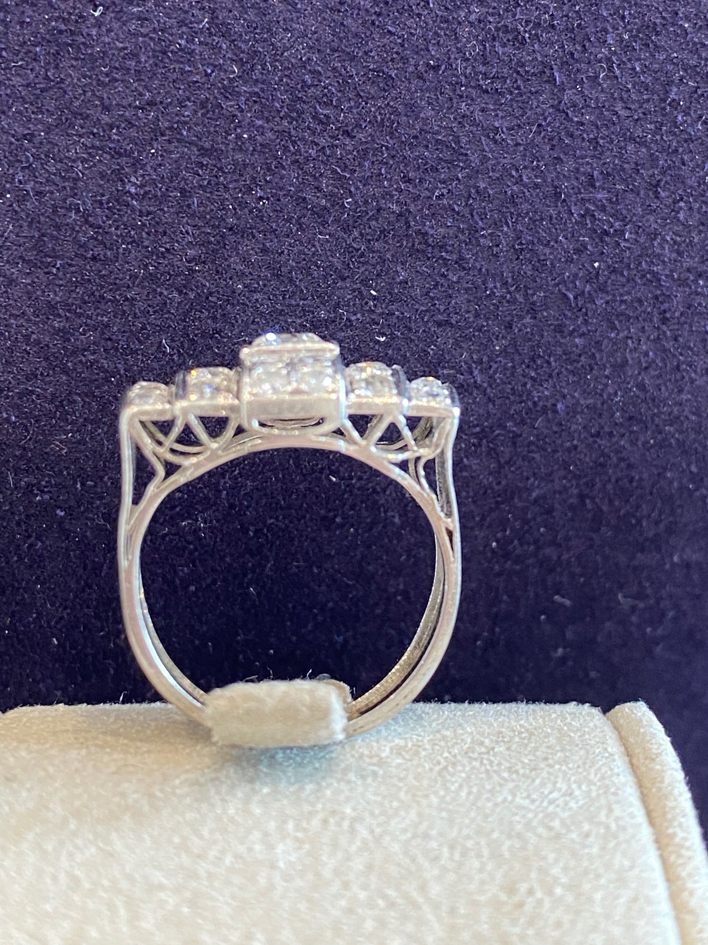 BAGUE  ART DECO PLATINE & DIAMANTS