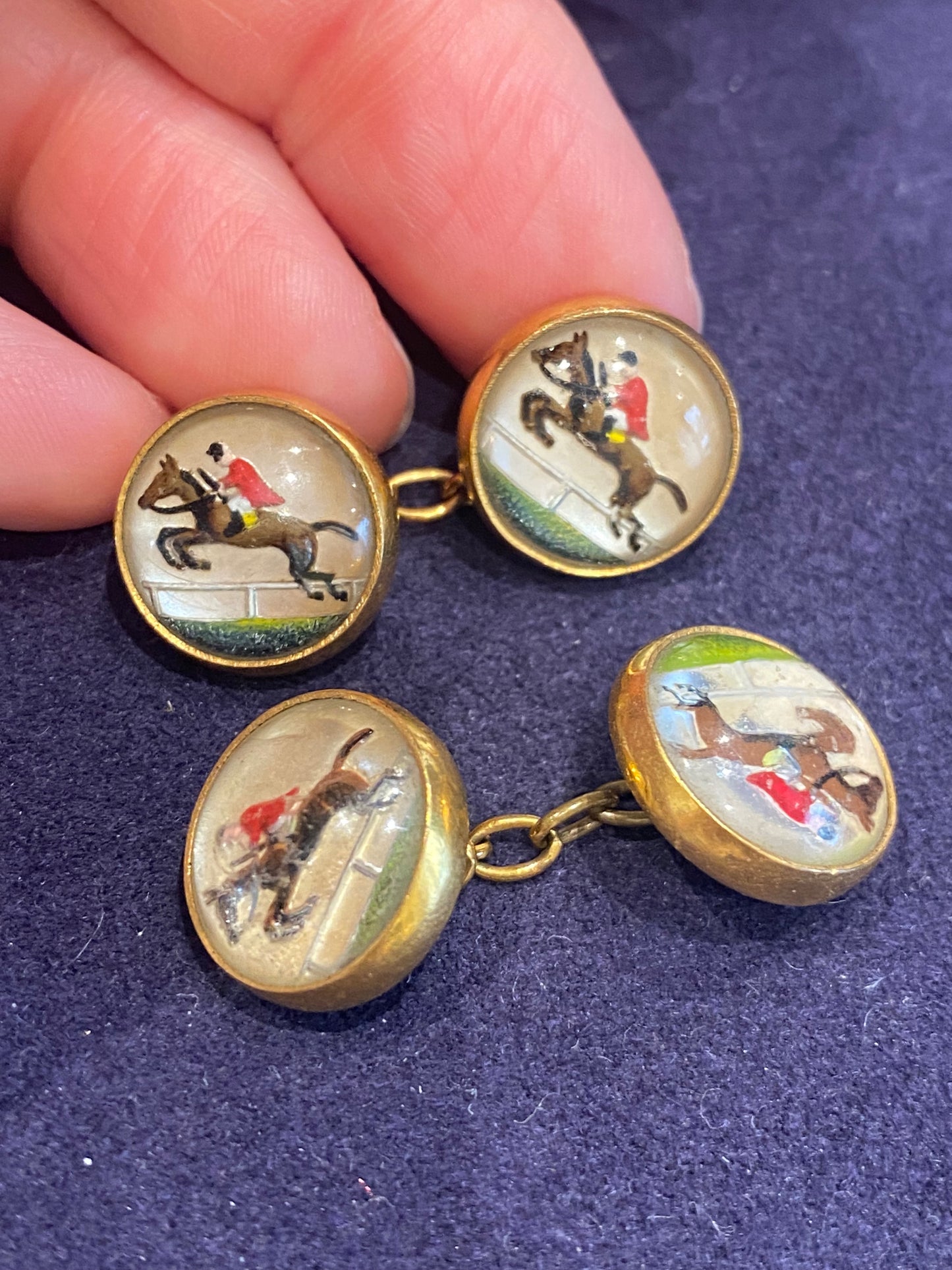 Paire de boutons de manchette en Essex Crystal